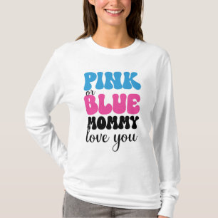 Rosa oder blaue Mommy-Lieben T-Shirt