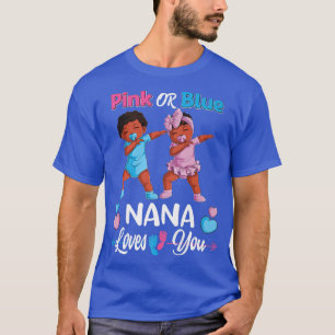 Rosa oder blaue Nana-Lieben, die das Schwarze Baby T-Shirt