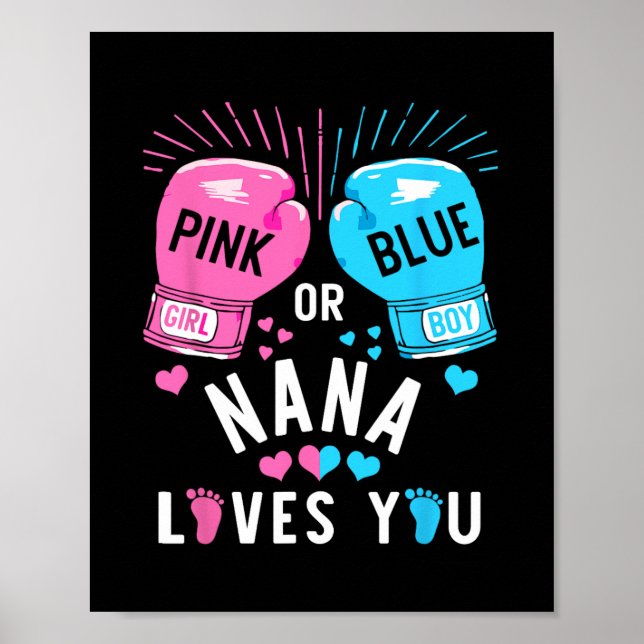 Rosa oder blaue Nana-Lieben, die Sie als Boxing Ge Poster (Vorne)