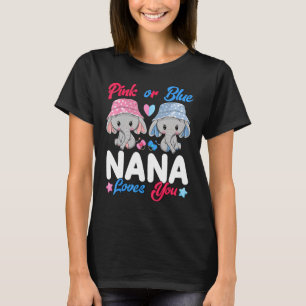 Rosa oder blaue Nana-Lieben, die Sie Elefanten Bab T-Shirt
