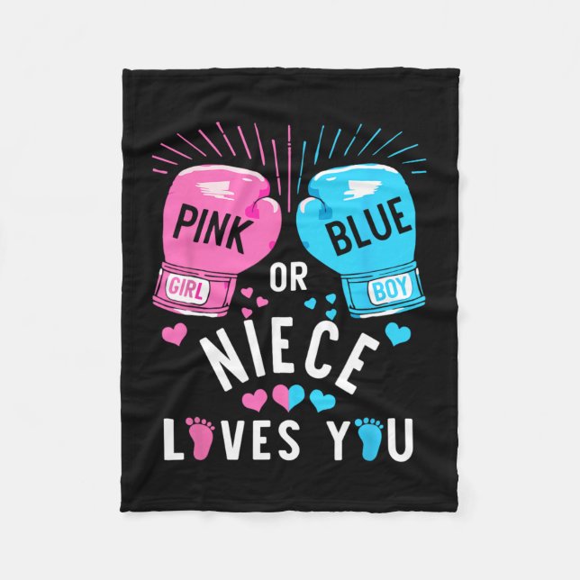 Rosa oder blaue Nichte Lieben, die Sie Boxing Gend Fleecedecke (Vorderseite)