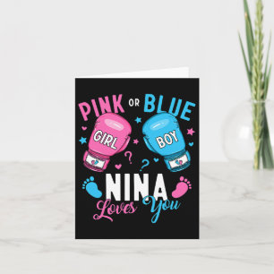 Rosa oder blaue Nina Lieben, die Sie Boxen Geschle Karte