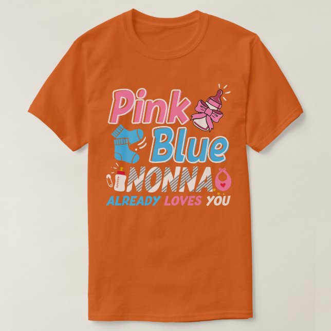 Rosa oder blaue Nonna Lieben, die Sie Baby Geschle T-Shirt (Design vorne)