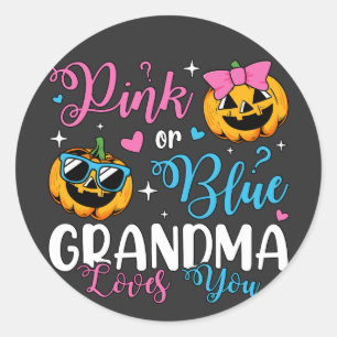 Rosa oder blaue Oma-Lieben, die Sie Pumpkin Baby Runder Aufkleber