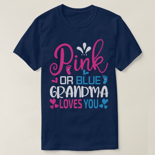Rosa oder blaue Oma Lieben Ihr Geschlecht offenbar T-Shirt (Design vorne)