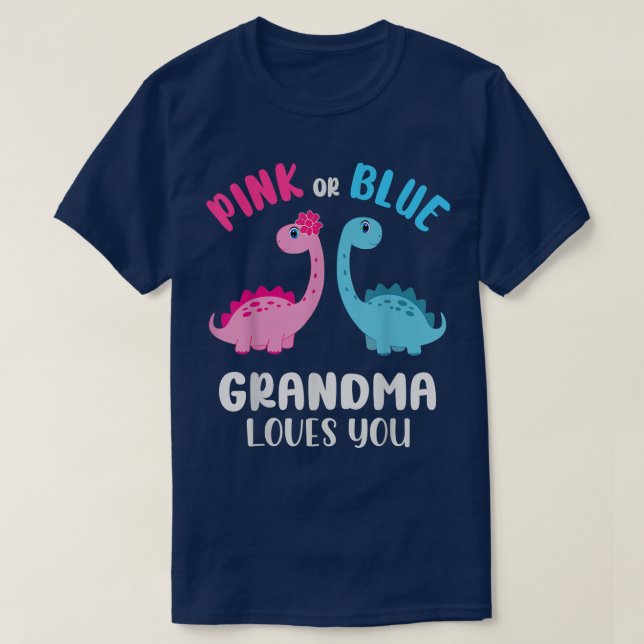 Rosa oder blaue Oma-Lieben Ihr Geschlecht zeigen B T-Shirt (Design vorne)