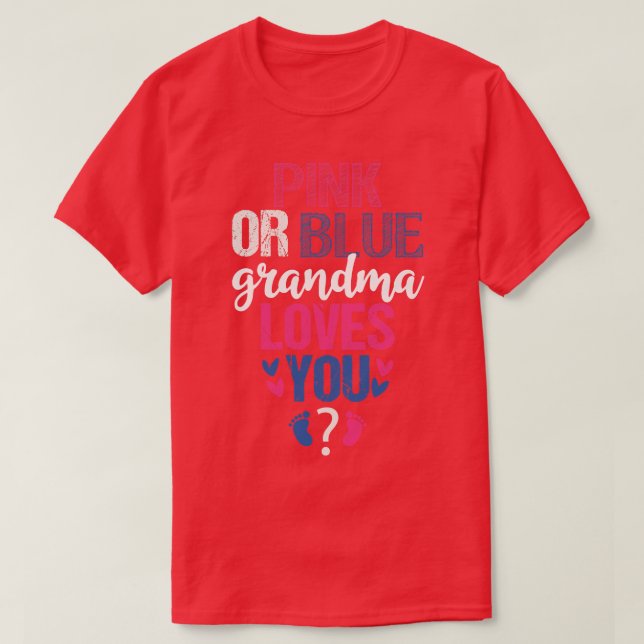 Rosa oder blaue Oma Lieben Sie 2 T-Shirt (Design vorne)