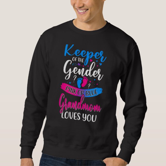 Rosa oder blaue Oma-Lieben Sie bewahren die Gender Sweatshirt (Vorderseite)