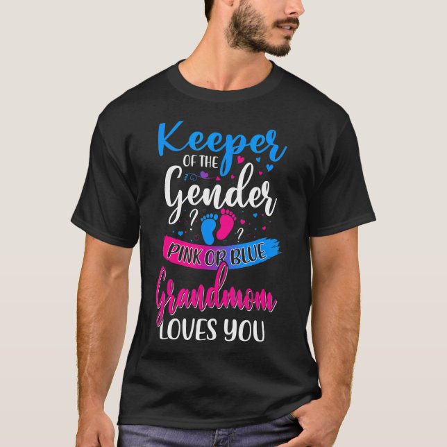 Rosa oder blaue Oma-Lieben Sie bewahren die Gender T-Shirt (Vorderseite)