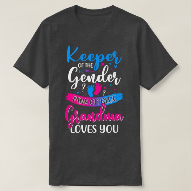 Rosa oder blaue Oma-Lieben Sie bewahren die Gender T-Shirt (Design vorne)