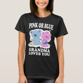 Rosa oder blaue Oma-Lieben Sie Gender Reveal Shirt