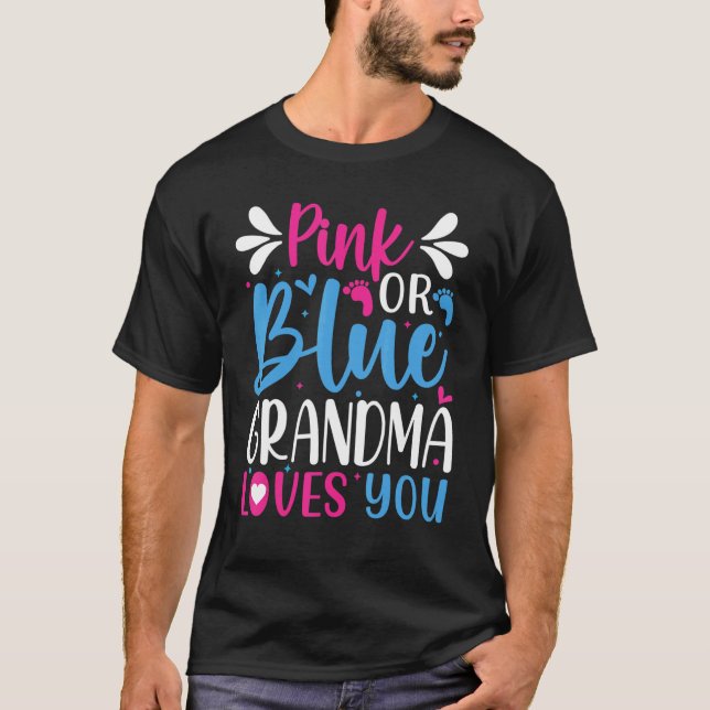 Rosa oder blaue Oma-Lieben Sie Geschlecht offenbar T-Shirt (Vorderseite)
