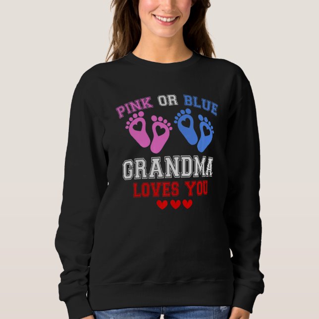 Rosa oder blaue Oma-Lieben Sie Geschlecht zeigen 1 Sweatshirt (Vorderseite)