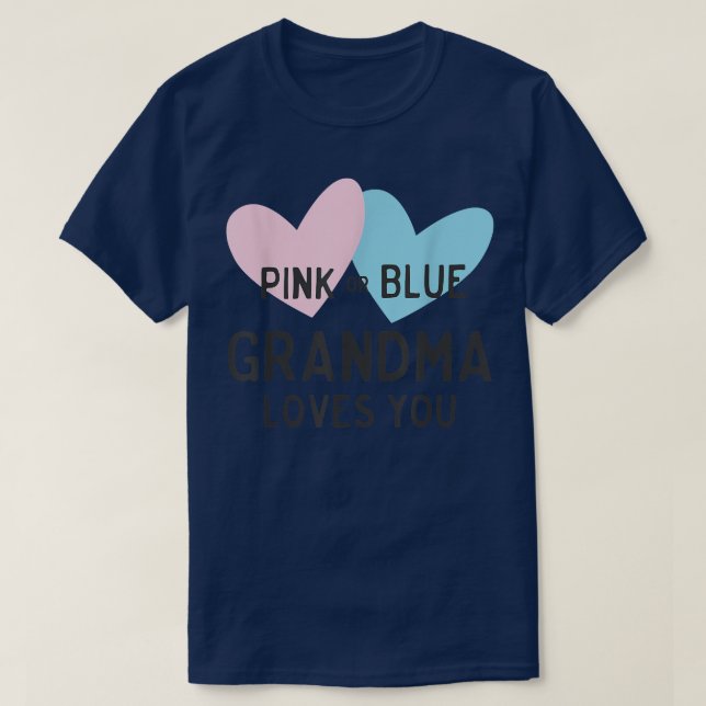 Rosa oder blaue Oma-Lieben Sie Geschlecht zeigen T T-Shirt (Design vorne)