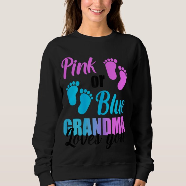 Rosa oder blaue Oma-Lieben Sweatshirt (Vorderseite)