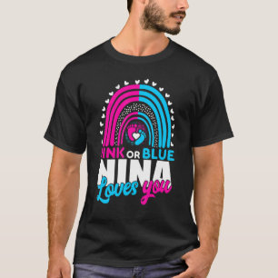 Rosa oder blaue Oma nina Lieben, die Sie Geschlech T-Shirt