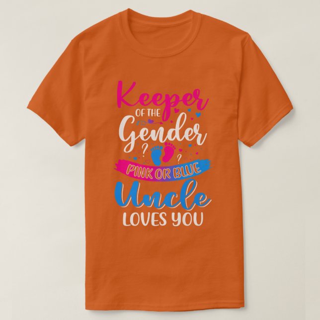 Rosa oder blaue Onkel Lieben, die das Geschlecht w T-Shirt (Design vorne)