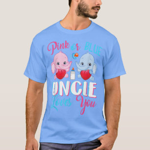Rosa oder blaue Onkel Lieben Sie Elefanten-Baby Ge T-Shirt