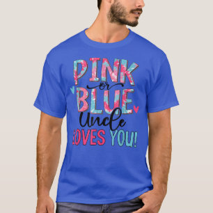Rosa oder blaue Onkel Lieben Sie Gefärbte Krawatte T-Shirt
