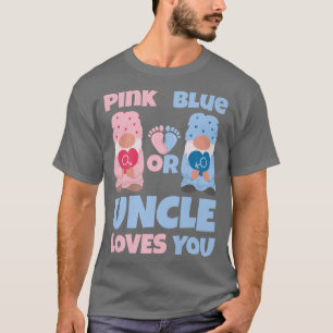 Rosa oder blaue Onkel Lieben Sie lustige Baby Gend T-Shirt