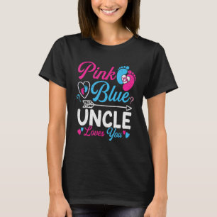 Rosa oder blaue Onkel Lieben Sie lustige Baby Gend T-Shirt