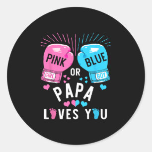 Rosa oder blaue Papa-Lieben, die Sie beim Boxen de Runder Aufkleber