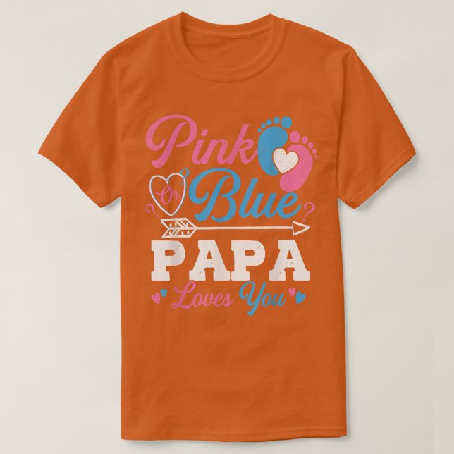 Rosa oder blaue Papa-Lieben, die Sie Geschlecht ze T-Shirt (Design vorne)