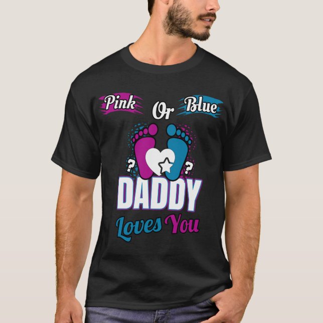 Rosa oder blaue Papa-Lieben - lustig T-Shirt (Vorderseite)