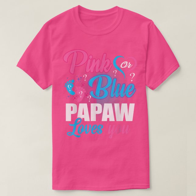 Rosa oder blaue Papa-Lieben Sie Geschlecht Baby-Re T-Shirt (Design vorne)