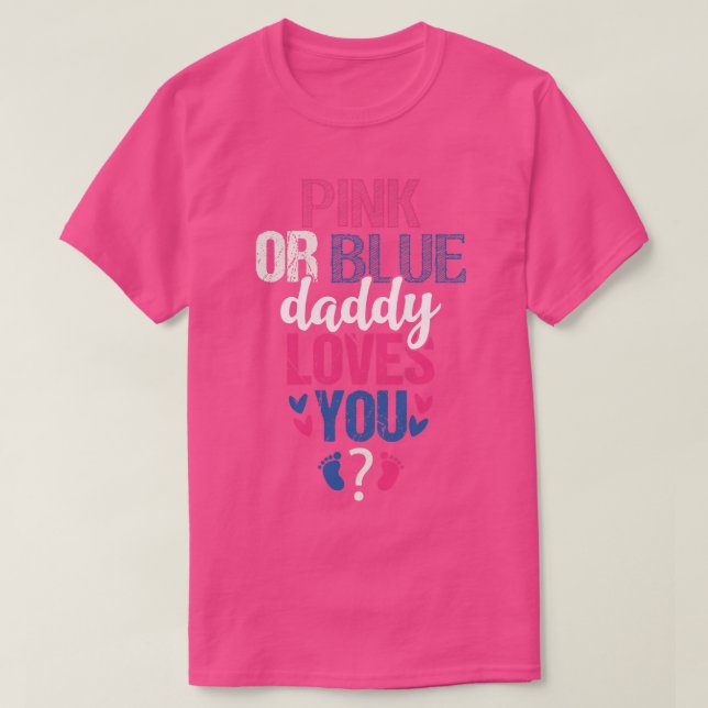 Rosa oder blaue Papa-Lieben T-Shirt (Design vorne)