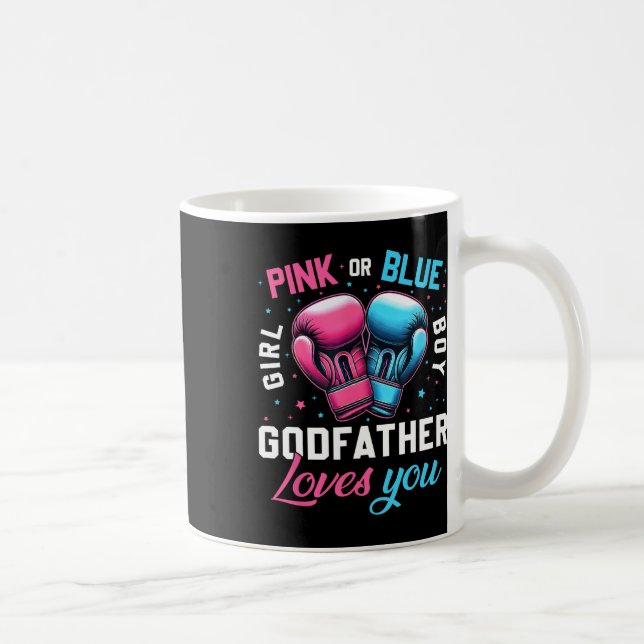 Rosa oder blaue Pate Lieben Sie Boxing Geschlecht  Kaffeetasse (Rechts)