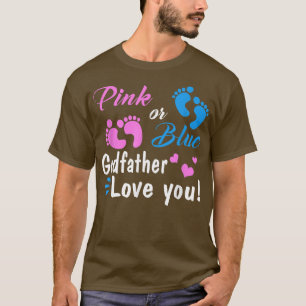 Rosa oder blaue Pate Lieben Sie Geschlecht Par T-Shirt