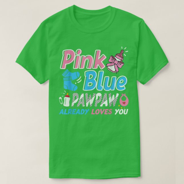 Rosa oder blaue Pawpaw-Lieben, die Ihr Baby-Geschl T-Shirt (Design vorne)