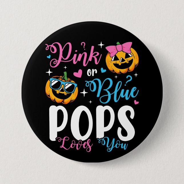Rosa oder blaue Pop Lieben, die Sie pumpen Baby Ro Button (Vorderseite)