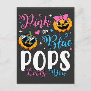 Rosa oder blaue Pop Lieben Sie Pumpkin Baby Postkarte