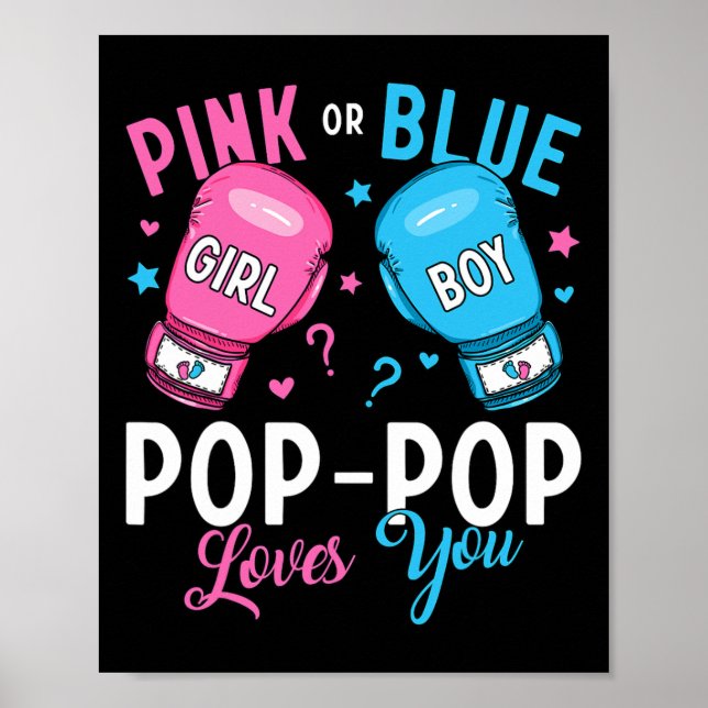 Rosa oder blaue Pop-Pop-Lieben, die Sie Boxing Gen Poster (Vorne)
