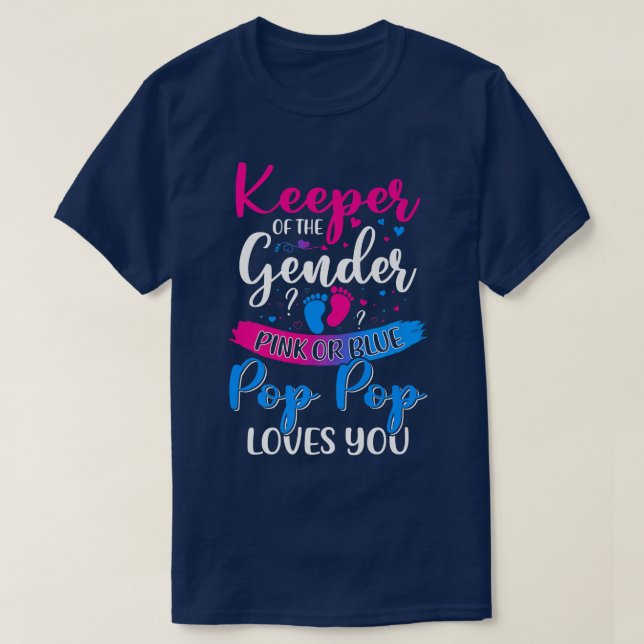 Rosa oder blaue Pop Pop Lieben Sie bewahren Geschl T-Shirt (Design vorne)