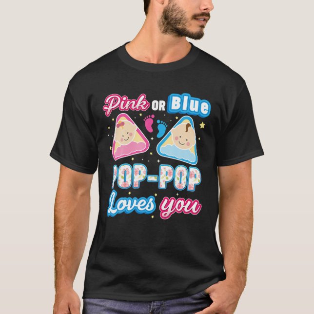 Rosa oder blaue Pop-Pop-Lieben Sie Geschlecht Reve T-Shirt (Vorderseite)