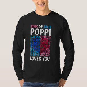 Rosa oder blaue Poppi-Lieben Sie Geschlecht zeigen T-Shirt