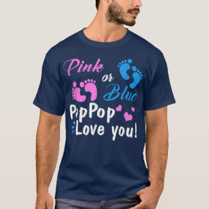 Rosa oder blaue PopPop-Lieben Sie Geschlecht offen T-Shirt