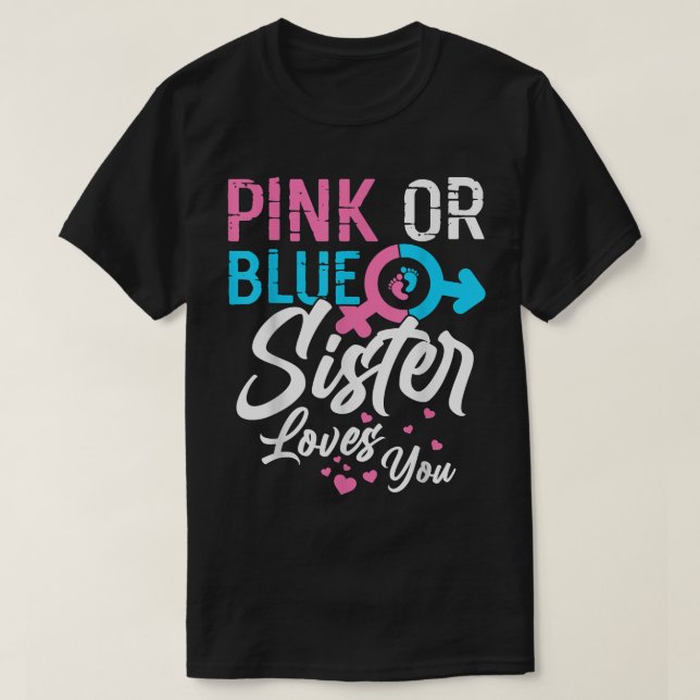 Rosa oder blaue Schwanzfalte Lieben, die Sie Gesch T-Shirt (Design vorne)
