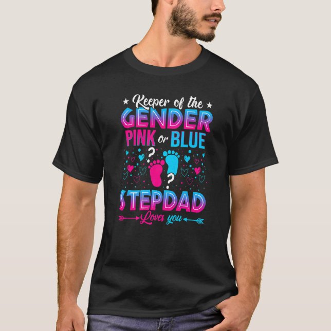 Rosa oder blaue Stepdad-Lieben Sie Geschlecht zeig T-Shirt (Vorderseite)