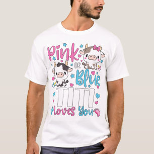 Rosa oder blaue Titi Lieben geben Sie Kuh Baby Men T-Shirt