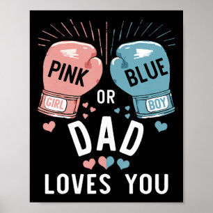 Rosa oder blaue Vater Lieben, bei denen Sie das Ge Poster