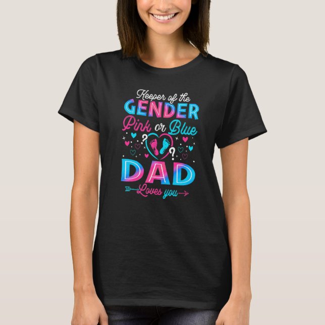 Rosa oder blaue Vater Lieben Sie Geschlecht zeigen T-Shirt (Vorderseite)
