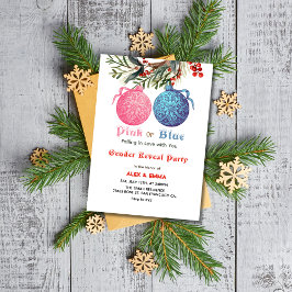 Rosa oder blaue Winter-Party Einladung