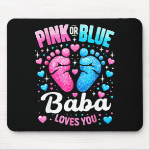 Rosa oder blauer Baba liebt Geschlecht enthüllt Ba Mousepad