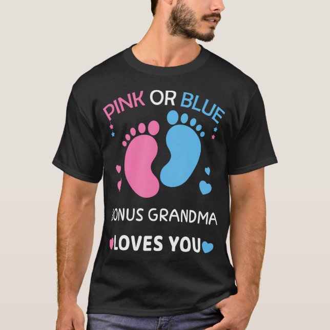 Rosa oder blauer Bonus Oma Lieben, die Sie Geschle T-Shirt (Vorderseite)