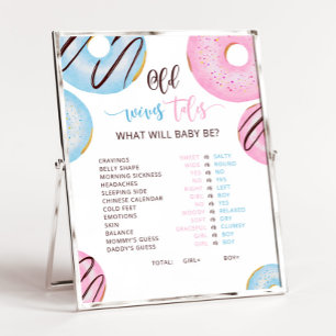 Rosa oder blauer Donut Alte Ehefrauen Schilder