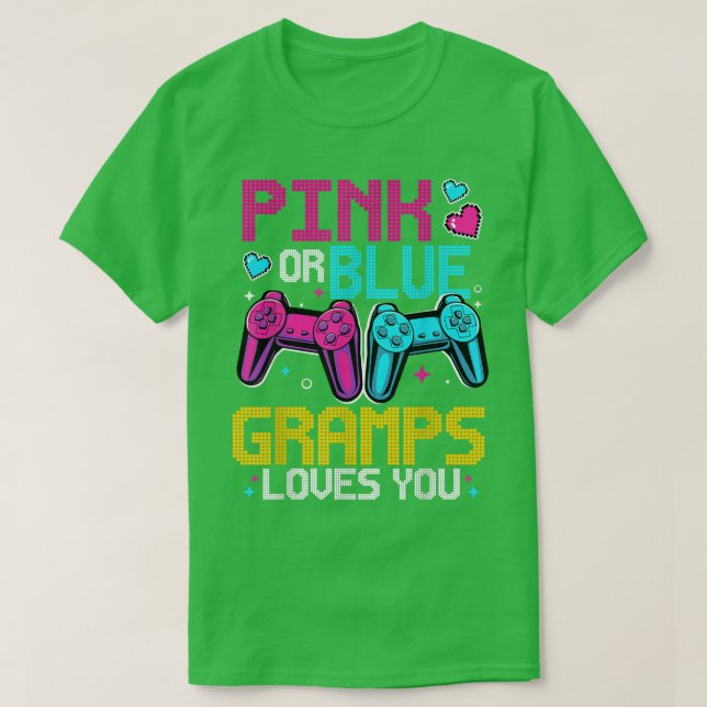 Rosa oder blaues Geschlecht: Videospiel Vater Game T-Shirt (Design vorne)